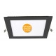 Downlight panel LED Cuadrado 225x225mm Negro 20W